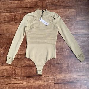 Cushnie Et Ochs longsleeved bodysuit shoulder cut